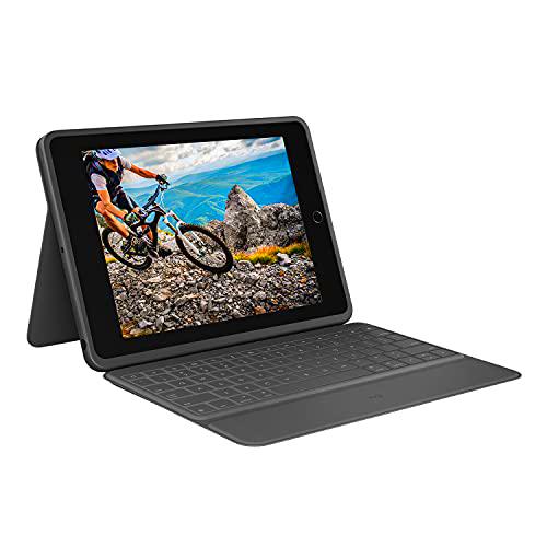 Logitech Rugged Folio para iPad (7.ª, 8.ª y 9.ª generación) Funda con teclado protectora