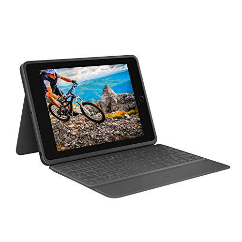 Logitech Rugged Folio para iPad (7.ª, 8.ª y 9.ª generación) Funda con teclado protectora