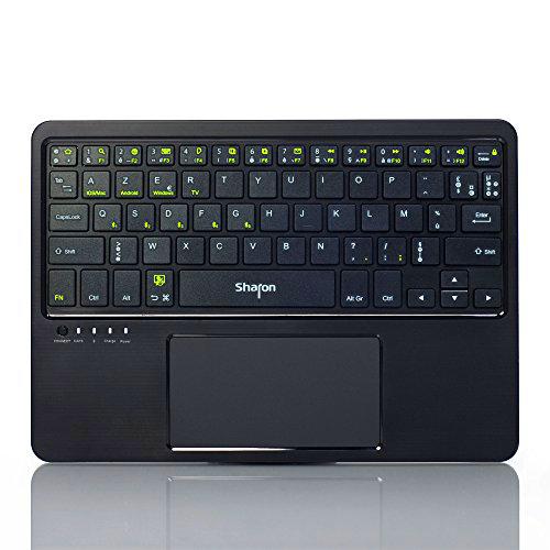 Teclado 4 en 1 Bluetooth para Smart TV Tablet Smartphone | Uso con 5 Dispositivos al Mismo Tiempo | Android