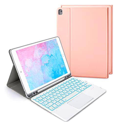 Funda con teclado retroiluminado compatible con iPad 10.2 2021/2020/2019 (9./8./7.ª generación)