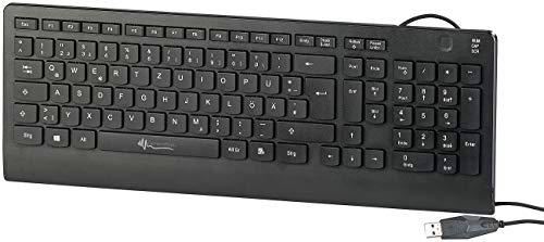 GeneralKeys Teclado Huella Dactilar: Teclado estándar USB con escáner de Huellas Dactilares de 360 º