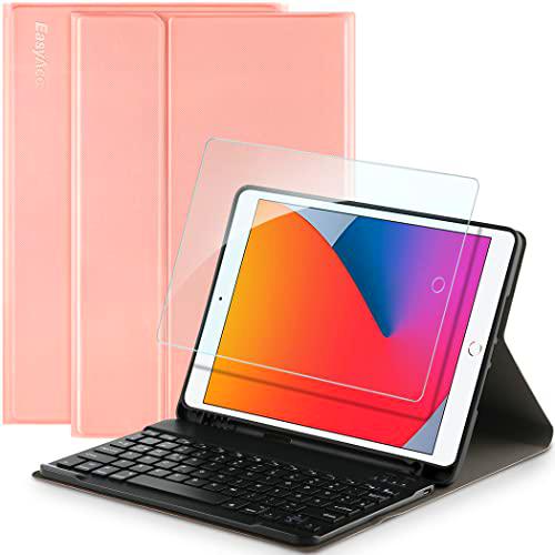 EasyAcc Teclado compatible con iPad de 10,2 pulgadas 9/8 y 7 generación con cristal blindado