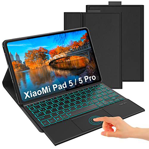 Funda con teclado retroiluminado con Trackpad para tablet XIAOMI Pad 5/5 Pro/5 Pro 5G (11 pulgadas)