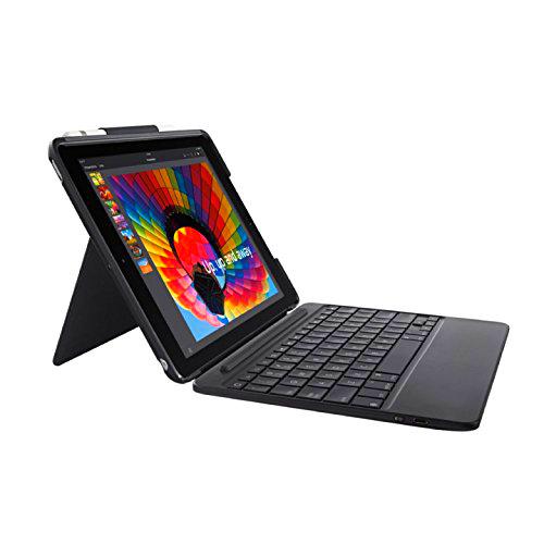 Logitech Slim Combo Funda para iPad con Teclado Inalámbrico Bluetooth Extraíble Retroiluminado