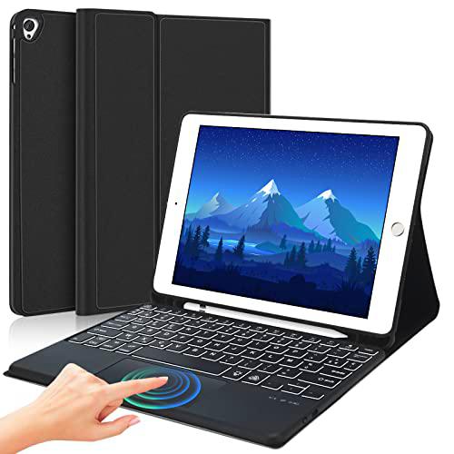 Funda Teclado Touch iPad con Trackpad para iPad 2021 de 10.2 pulgadas 9e &amp; 8e &amp; 7e Gen