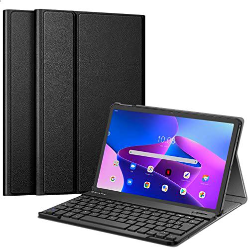 Fintie Funda con Teclado para Lenovo Tab M10 Plus (3rd Gen) 10.6&quot; 2022 Tablet (TB125/TB128) (Italian Layout), Negro