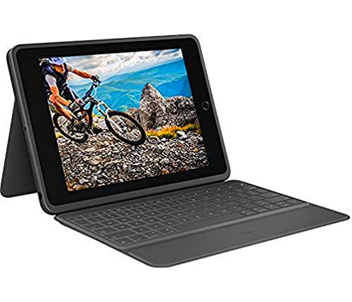 Logitech Rugged Folio para iPad (7.ª, 8.ª y 9.ª generación) Funda con teclado protectora