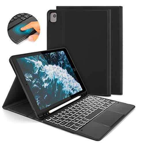 Funda teclado con teclado táctil para iPad de 10.2 pulgadas 7/octava generación