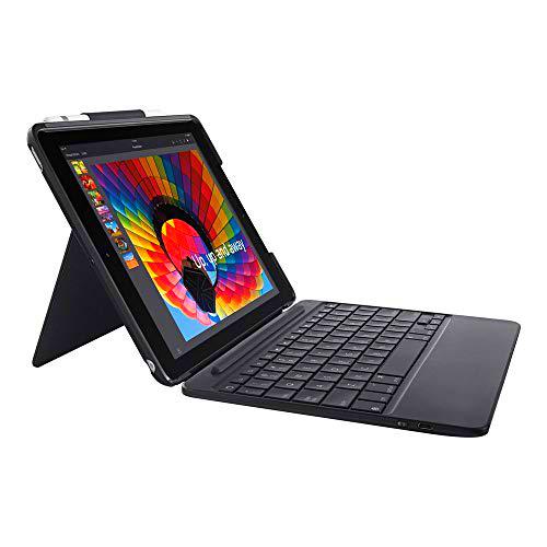 Logitech Slim Combo Funda con teclado Bluetooth retroiluminado desmontable para iPad (5ª y 6ª generación)