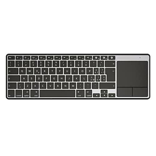 Teclado Bluetooth con Trackpad, multidispositivo, recargable