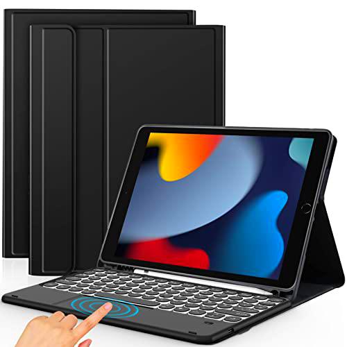 JANOLTY Funda para iPad 10.9 2022 con teclado, teclado inalámbrico QWERTZ Bluetooth para iPad 10.9 Gen 2022 (10.9 pulgadas)