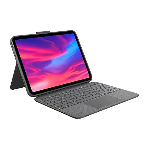 Logitech Combo Touch, Funda con Teclado extraíble para iPad (10.ª generación) con Gran trackpad de precisión