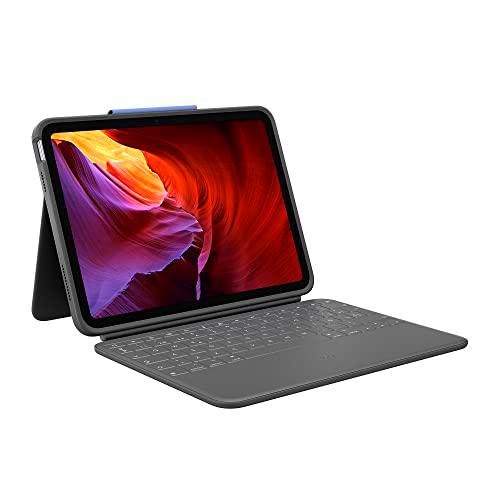 Logitech Rugged Folio para iPad (10.ª generación) Funda Protectora con Teclado con Smart Connector y Teclado a Prueba de Salpicaduras