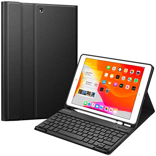 FINTIE Funda con Teclado Compatible con iPad 10.2 9.ª/8.ª/ 7.ª Gen 2021/2020 / 2019 (Italian Layout), Negro