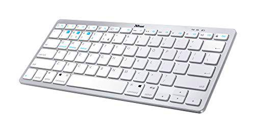 Trust Teclado inalámbrico Bluetooth Nado - Mini Teclado francés AZERTY Compacto