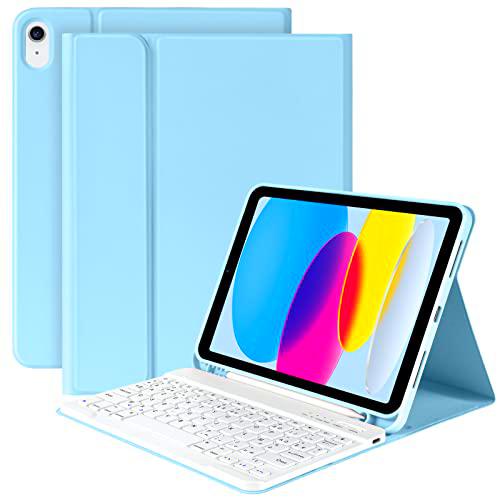 KBCASE Teclado Bluetooth para iPad Carcasa (Azul)