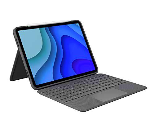 Logitech Folio Touch para iPad Pro de 11 pulgadas, Disposición QWERTY Pan Nordic, Gris