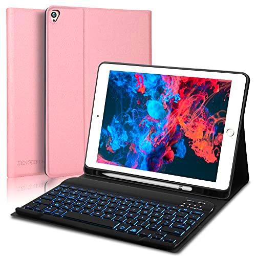 SENGBIRCH Teclado iPad Funda para iPad 10.2 2020/iPad 2019 Retro