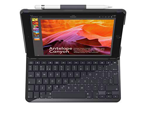 Logitech Slim Folio Funda para iPad con Teclado Bluetooth