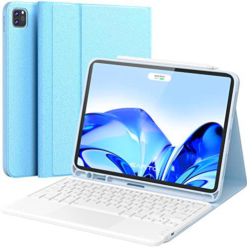 Earto Funda para iPad Air 2022 con teclado, iPad Pro 11 Teclado 2022 con Touchpad