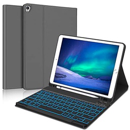 SENGBIRCH Funda con teclado retroiluminada para iPad de 10.2 pulgadas