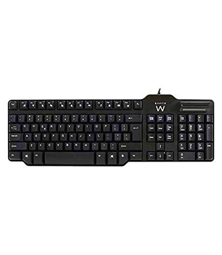 Ewent EW3252 Teclado USB Español con Lector de Tarjetas DNIe Inteligentes