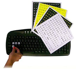 Keytools Pegatinas de Teclado de Gran Visibilidad, 4 Versiones Incluidas