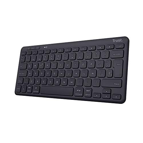 Trust Lyra Teclado Bluetooth QWERTY Español, 85% Plástico Reciclado