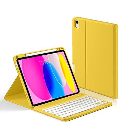 Laetass Funda con teclado para iPad de 10ª generación de 10,9 pulgadas 2022 con Bluetooth