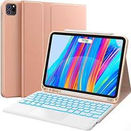 CHESONA Funda para iPad Pro 11 con teclado, iPad Air 2022 con teclado