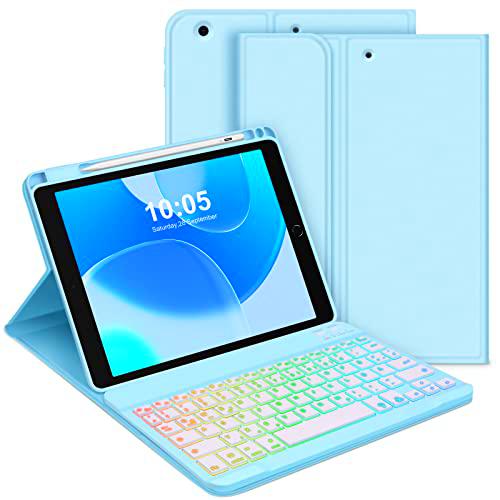 GOOJODOQ Funda de teclado para iPad 9.Gen 2021/8.Gen 2020/7.Gen 2019