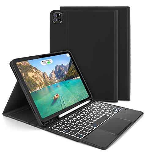 Funda con teclado táctil para iPad Air 10.9 pulgadas 2020/iPad Pro 11 pulgadas 2021/2020/2018