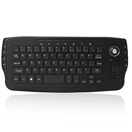 Leepesx Teclado inalámbrico E30 de 2,4 GHz con trackball ratón