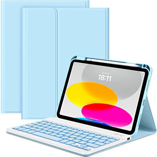 EasyAcc Funda de teclado QWERTZ alemana compatible con iPad