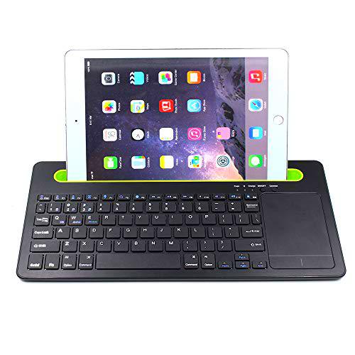 HDWR Teclado con Touchpad, Bluetooth 3.0, Soporte para Teléfono o Tablet