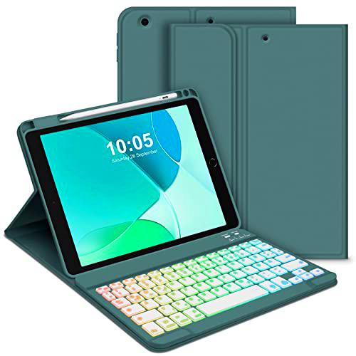 GOOJODOQ Funda con teclado para iPad 9ª Gen 2021/8.Gen 2020/7.Gen 2019