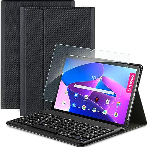 EasyAcc Funda con teclado francés compatible con Lenovo Tab M10 Plus (3ª generación) 10.6 2022 con protector de pantalla