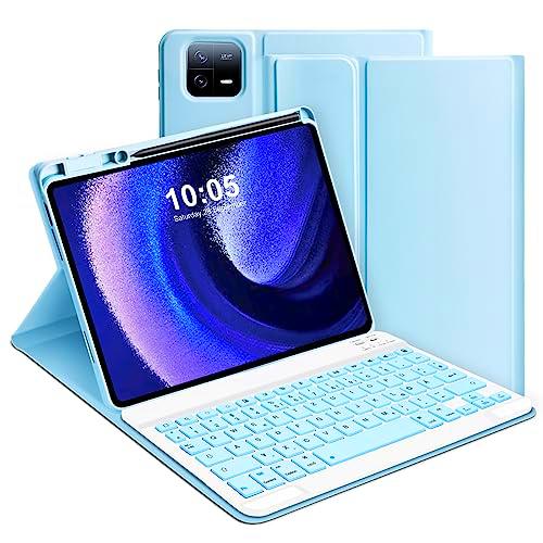 GOOJODOQ Funda Teclado para Xiaomi Redmi Pad 6/ Pad 6 Pro 2023