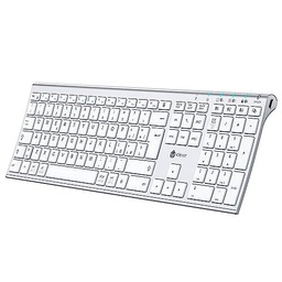 iClever BK23Bluetooth Teclado Inalámbrico con 3 Canales Bluetooth