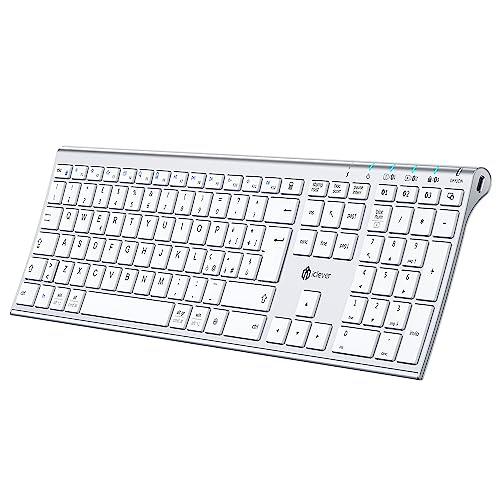 iClever BK23Bluetooth Teclado Inalámbrico con 3 Canales Bluetooth