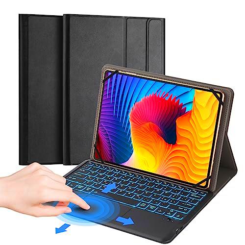 KOOCHUWAH Funda para teclado retroiluminada para tablet de 9,0 a 10,6 pulgadas