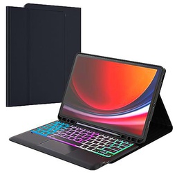 ROOFEI Funda para Galaxy Tab S9+ con teclado QWERTZ disposición