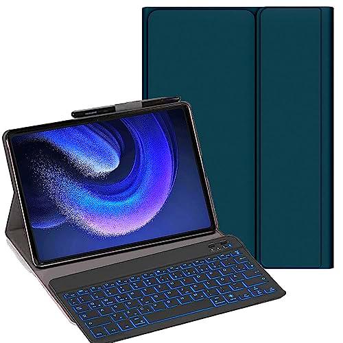 YHFZR Funda con teclado para Xiaomi Pad 6/6 Pro de 11 pulgadas