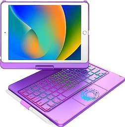 Funda con teclado para iPad 9th 2021, giratorio 360º