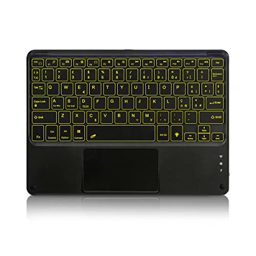 KOOCHUWAH Teclado K08 Bluetooth con Touchpad QWERTY Diseño italiano para cualquier sistema operativo iOS Android Windows