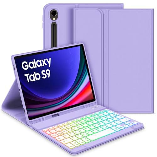 GOOJODOQ Funda con teclado iluminado para Samsung Galaxy Tab S9 2023