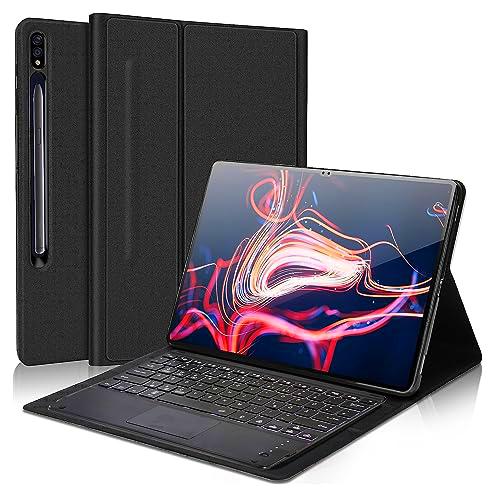 Bueuwe Funda con teclado con panel táctil para Samsung Galaxy Tab S9 Ultra de 14,6 pulgadas 2023 (SM-X910B/SM-X916B)