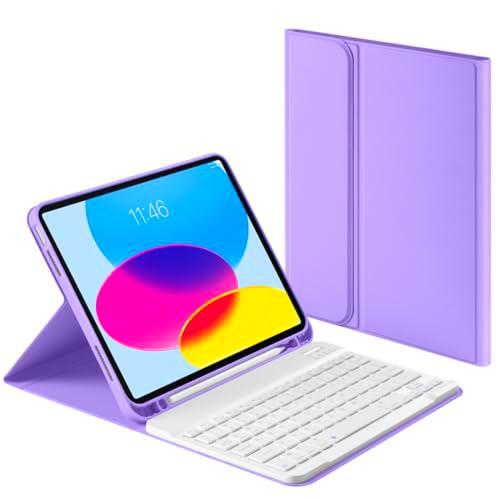 Laetass Funda con Teclado para iPad 10 Generación 10.9 Pulgadas 2022