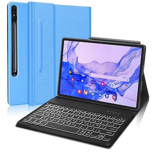 FOGARI - Funda con teclado para Samsung Tab S8 Plus 5G /S7 FE/S7 Plus