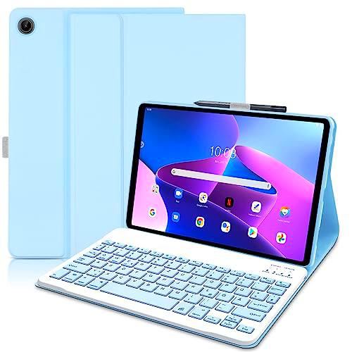 Lenovo Tab M10 Plus (3rd Gen) 2022 - Funda protectora y teclado Bluetooth extraíble (QWERTZ alemán)